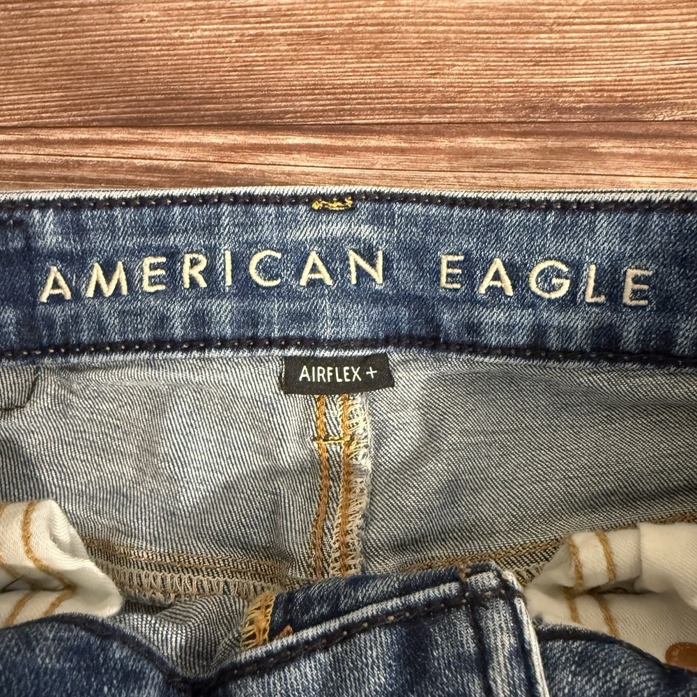 American Eagle Jeans Mens 29x32 Athletic Skinny Distressed Airflex 360 Stretch - Picture 7 of 10